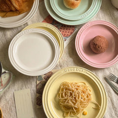 Elegant Retro Green Plate with Pink Base